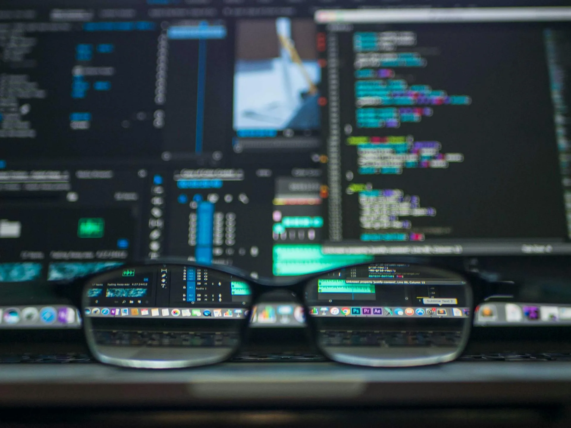 Screenshot of coding and software development on multiple screens with a focus on AI and automation.